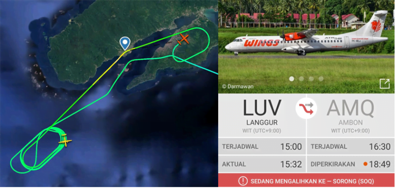 Cuaca Buruk Pesawat Gagal Landing di Bandara Pattimura Ambon